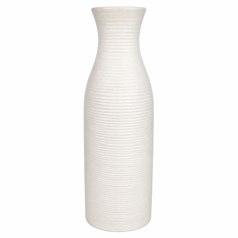 Jarrón Minimalista Blanco Texturizado