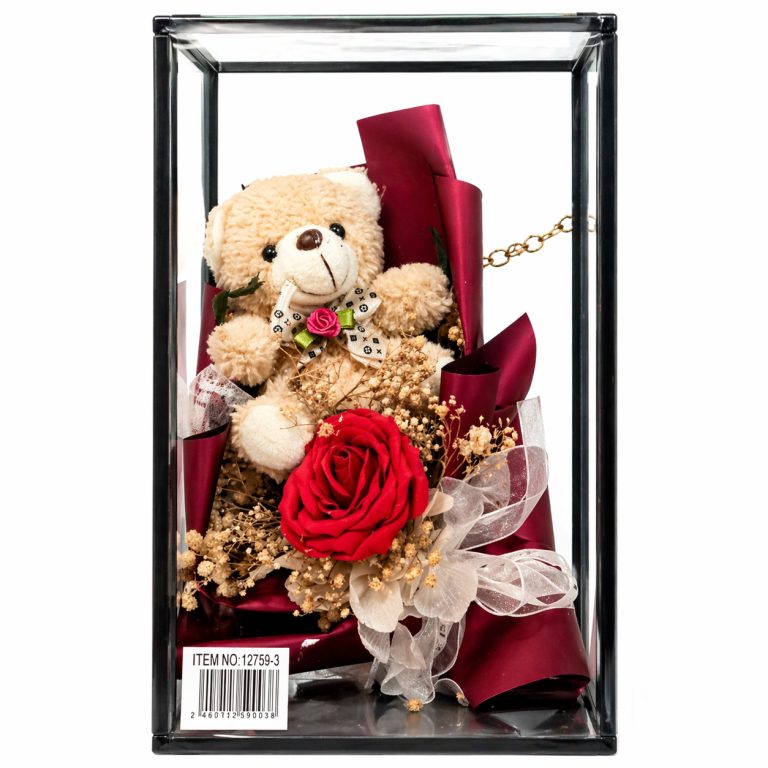 Arreglo Floral en Caja Transparente