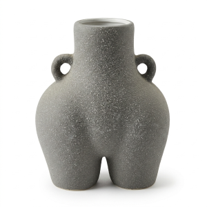 Jarrón Escultura Moderna Gris