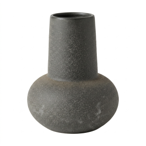 Jarrón Minimalista Gris Oscuro