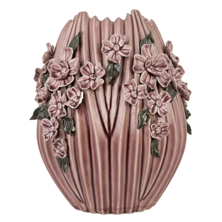 Jarrón Rosé Floral Vintage