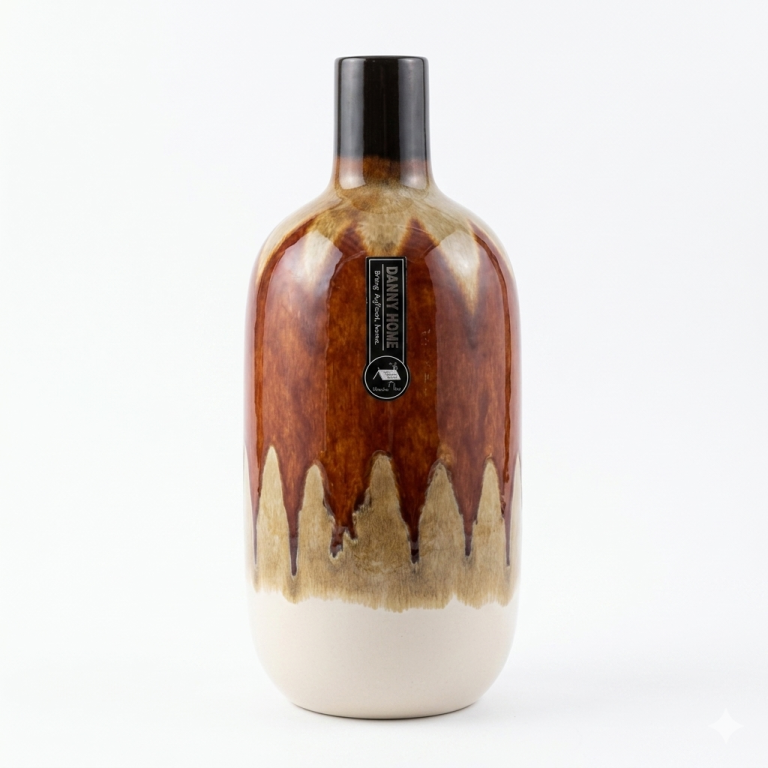 Jarrón Ámbar Dorado Degradé Elegante