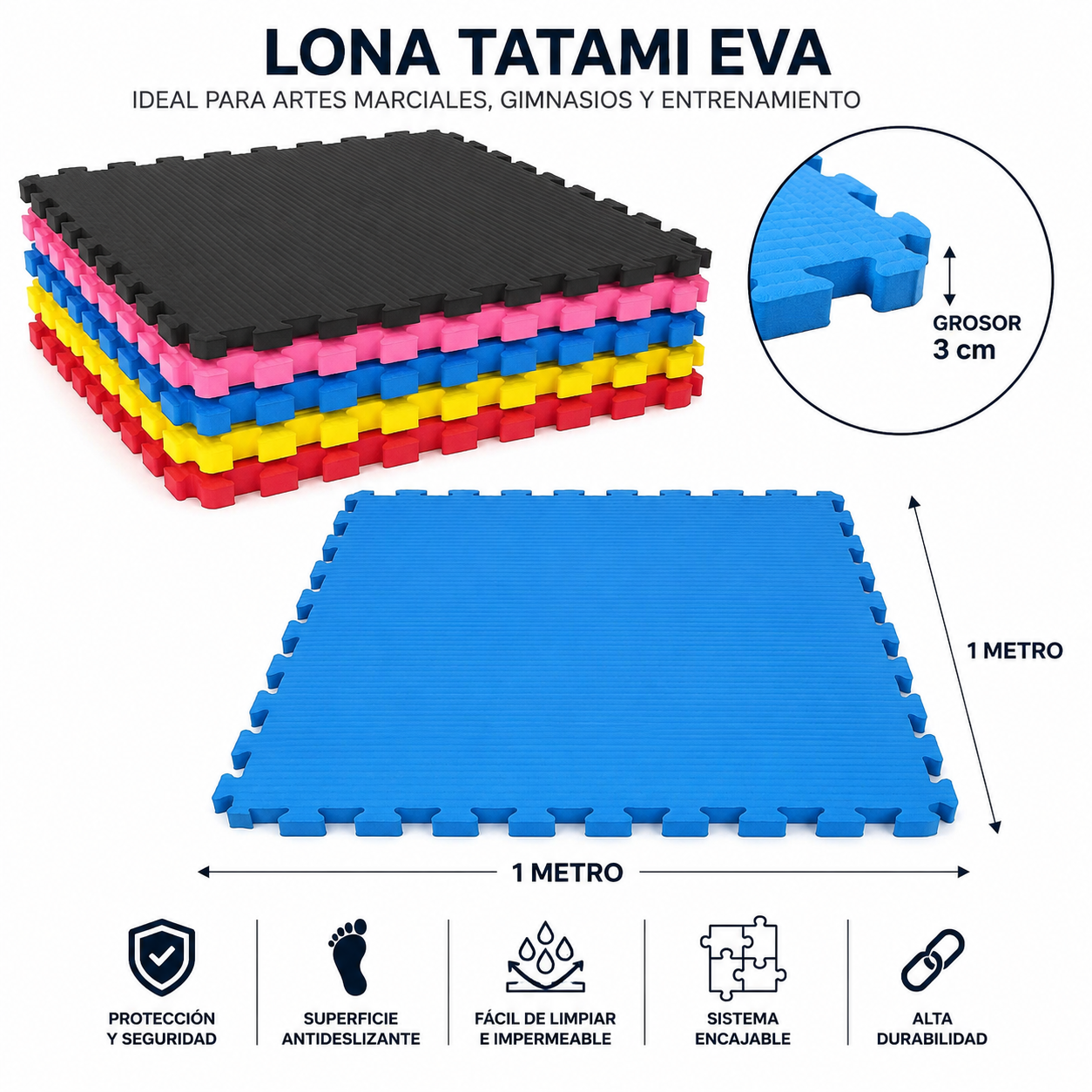 Lona Tatami EVA 1x1 Metro – 3cm
