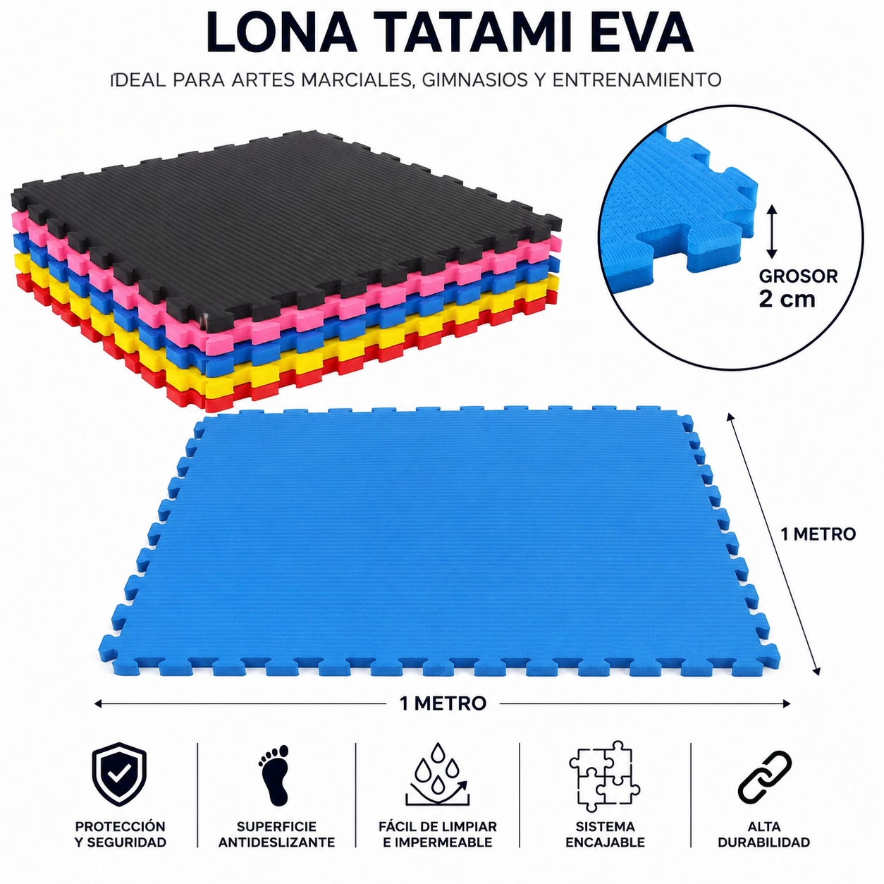 Lona Tatami EVA 1x1 Metro – 2cm