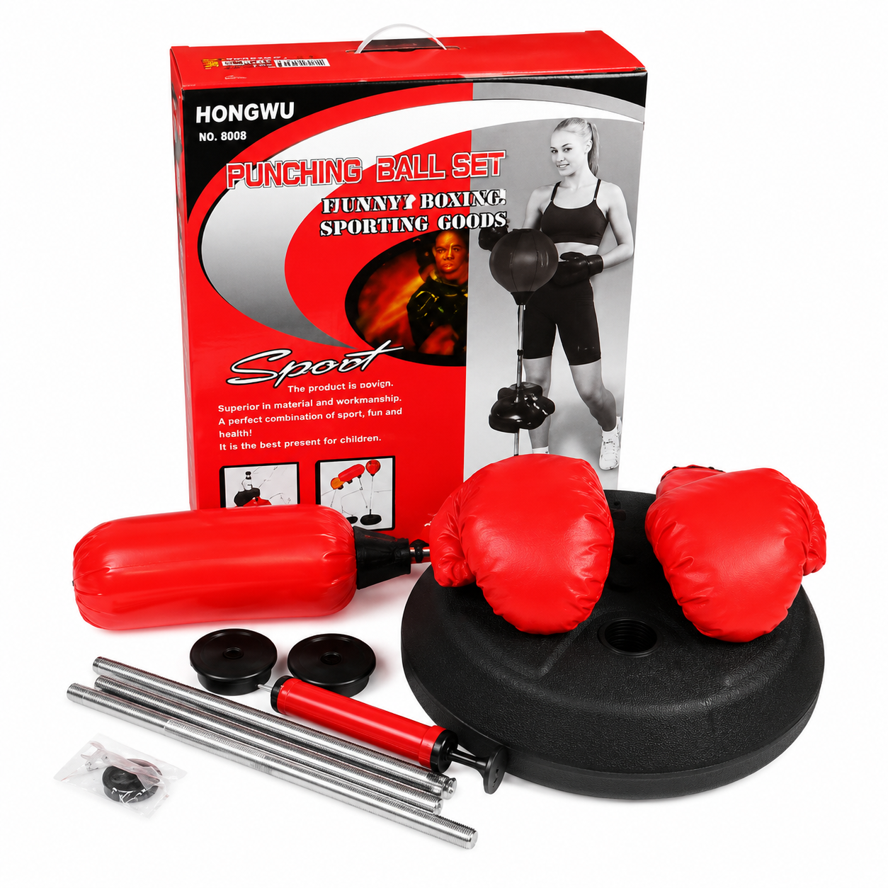 Set de Boxeo Infantil con Guantes y Punching Ball