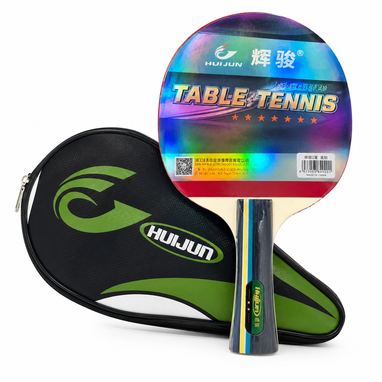 Paleta de Tenis de Mesa Hui Jun con Funda Protectora