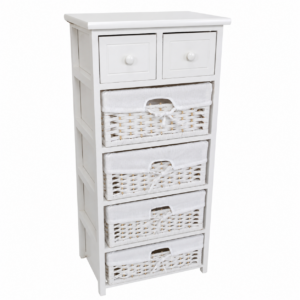 Organizador Decorativo de 4 Gavetas con Canastas