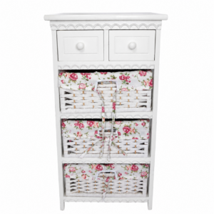 Organizador Decorativo de 3 Gavetas con Canastas