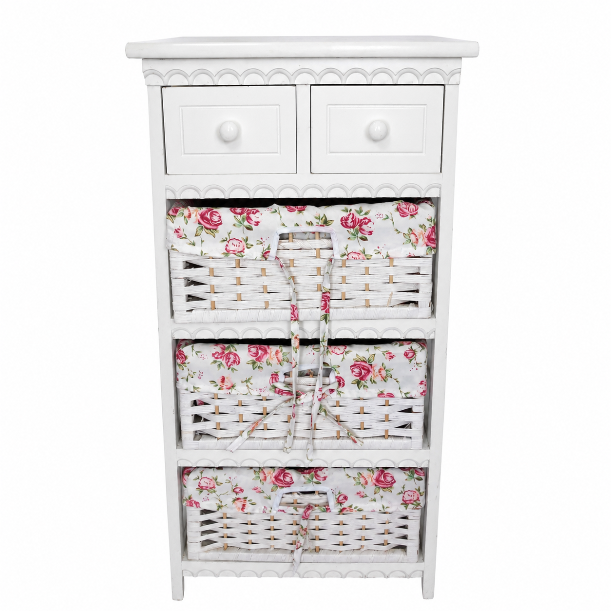 Organizador Decorativo de 3 Gavetas con Canastas