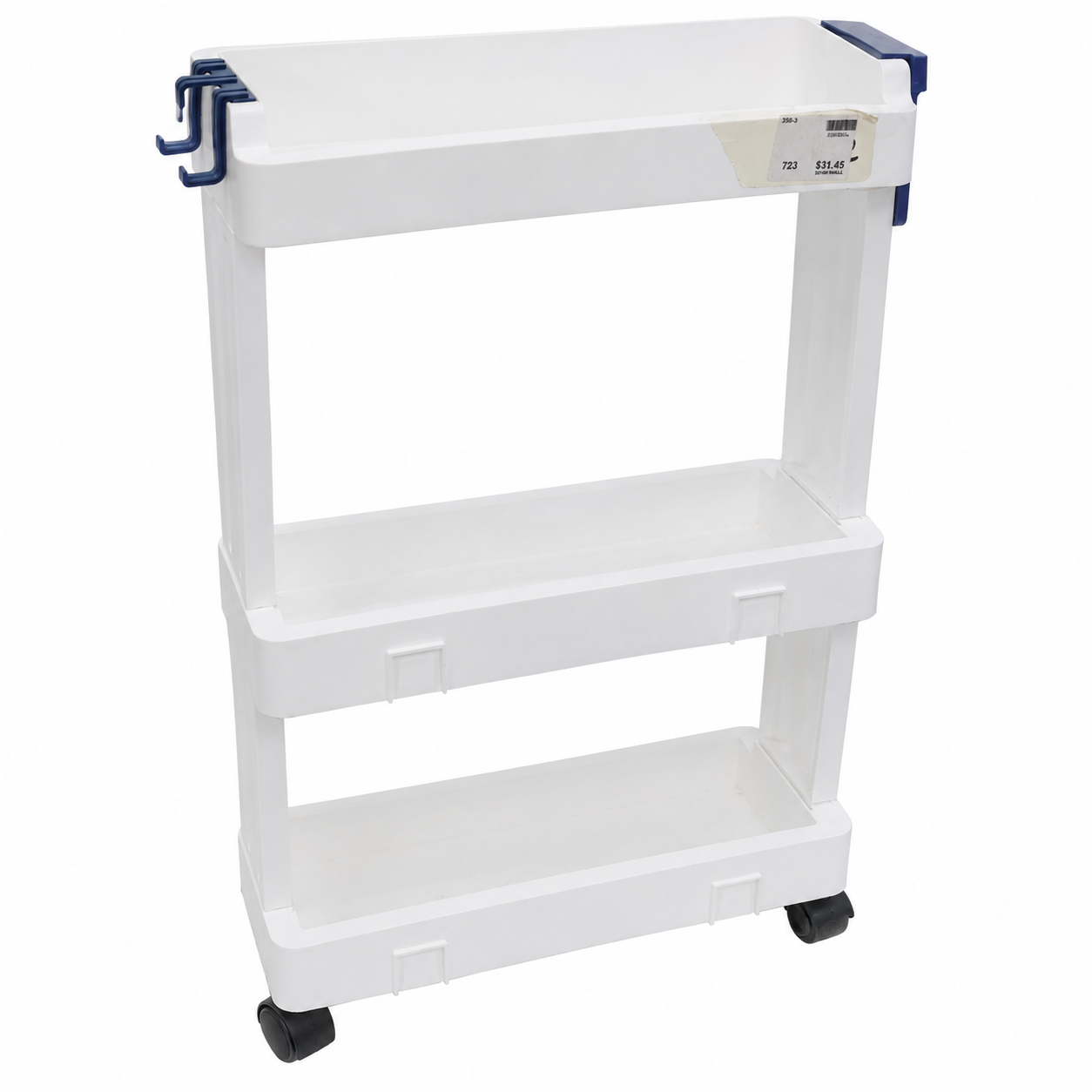 Carrito Organizador Plástico de 3 Niveles con Ruedas