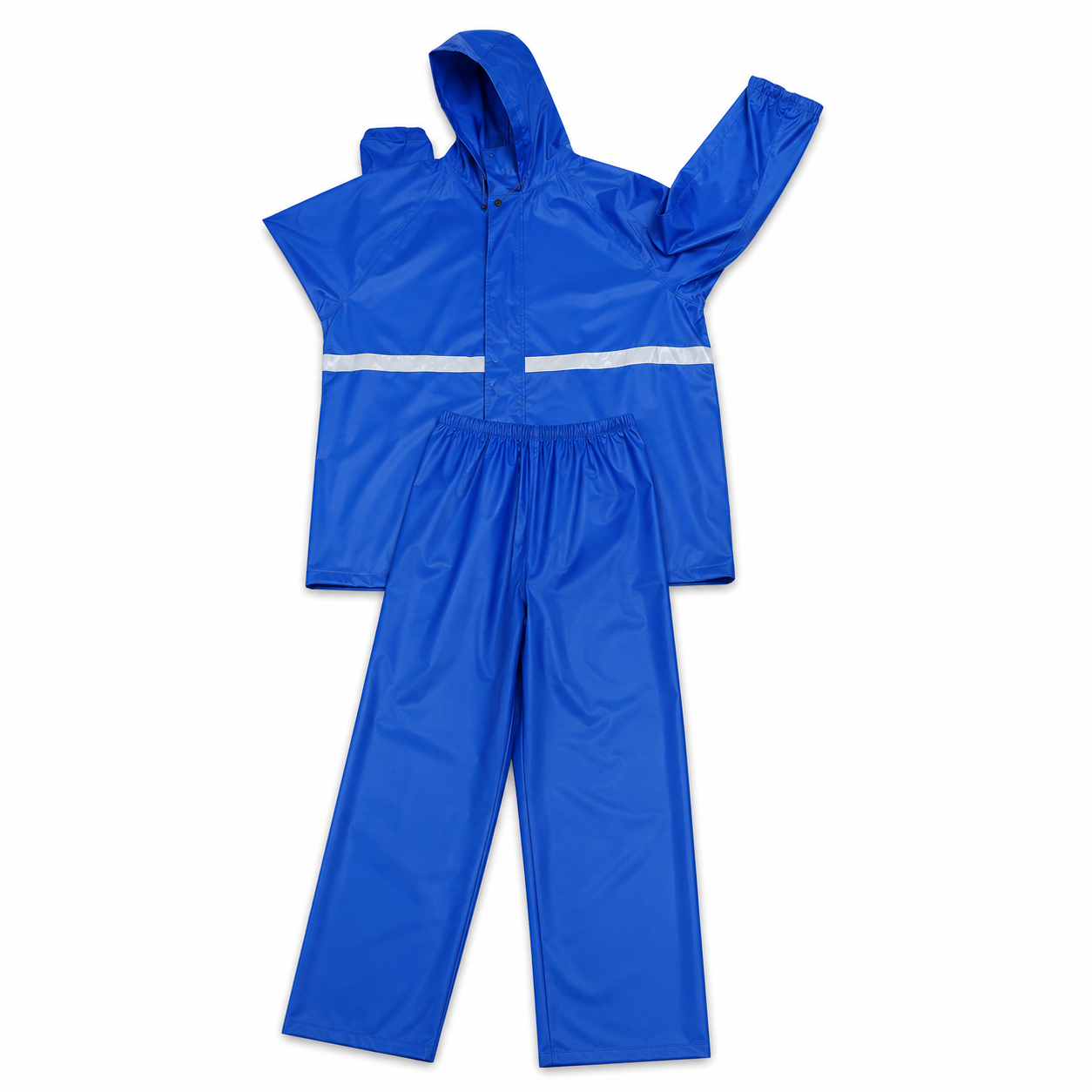 Capote Impermeable Reflectivo de Dos Piezas Azul