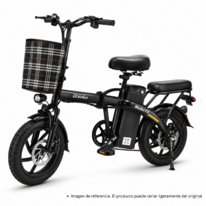 Bicicleta Eléctrica Plegable con Canasta Delantera