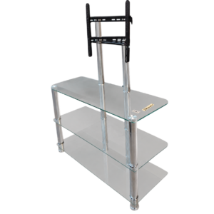 Mueble para TV de Vidrio de 3 Niveles con Soporte