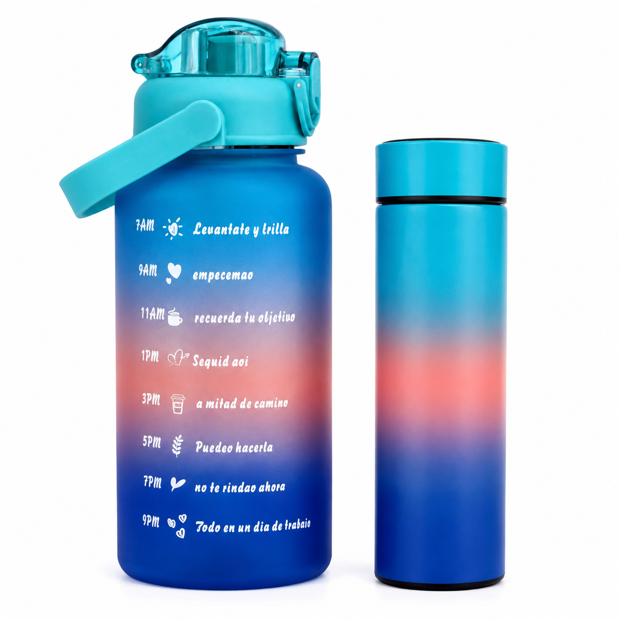 Set de Termos Térmicos Degradado para Bebidas Frías y Calientes – 2 Piezas