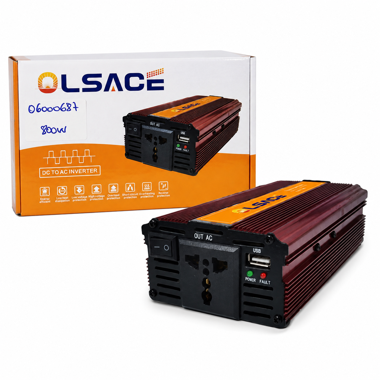 Inversor de Corriente / Convertidor Lsace 800W – Ferretería