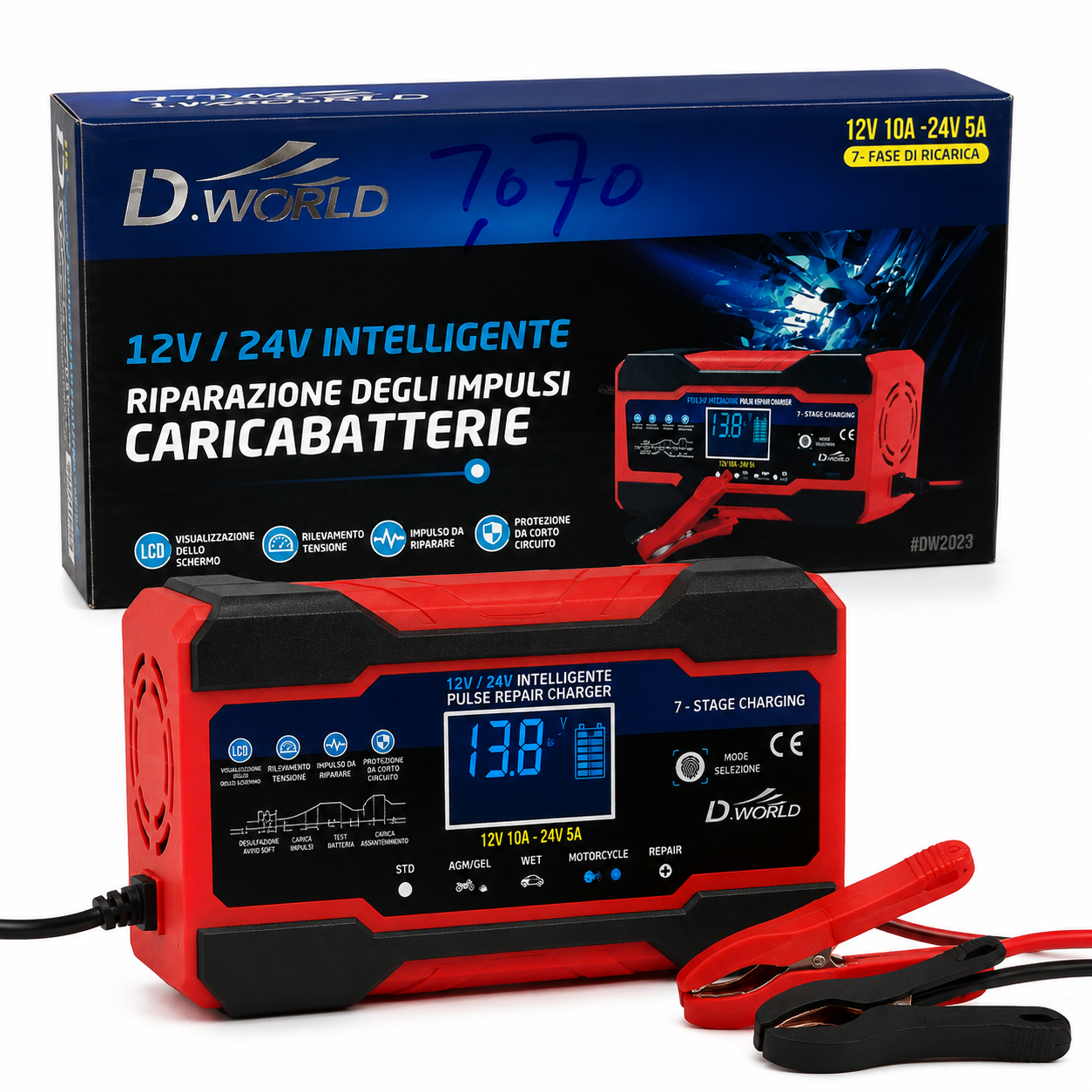 Cargador de Batería Inteligente D.World 12V/24V – Ferretería y Herramientas