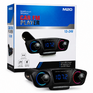 Transmisor FM Bluetooth para Carro M20 – Modulador / Radio Bluetooth para Carro