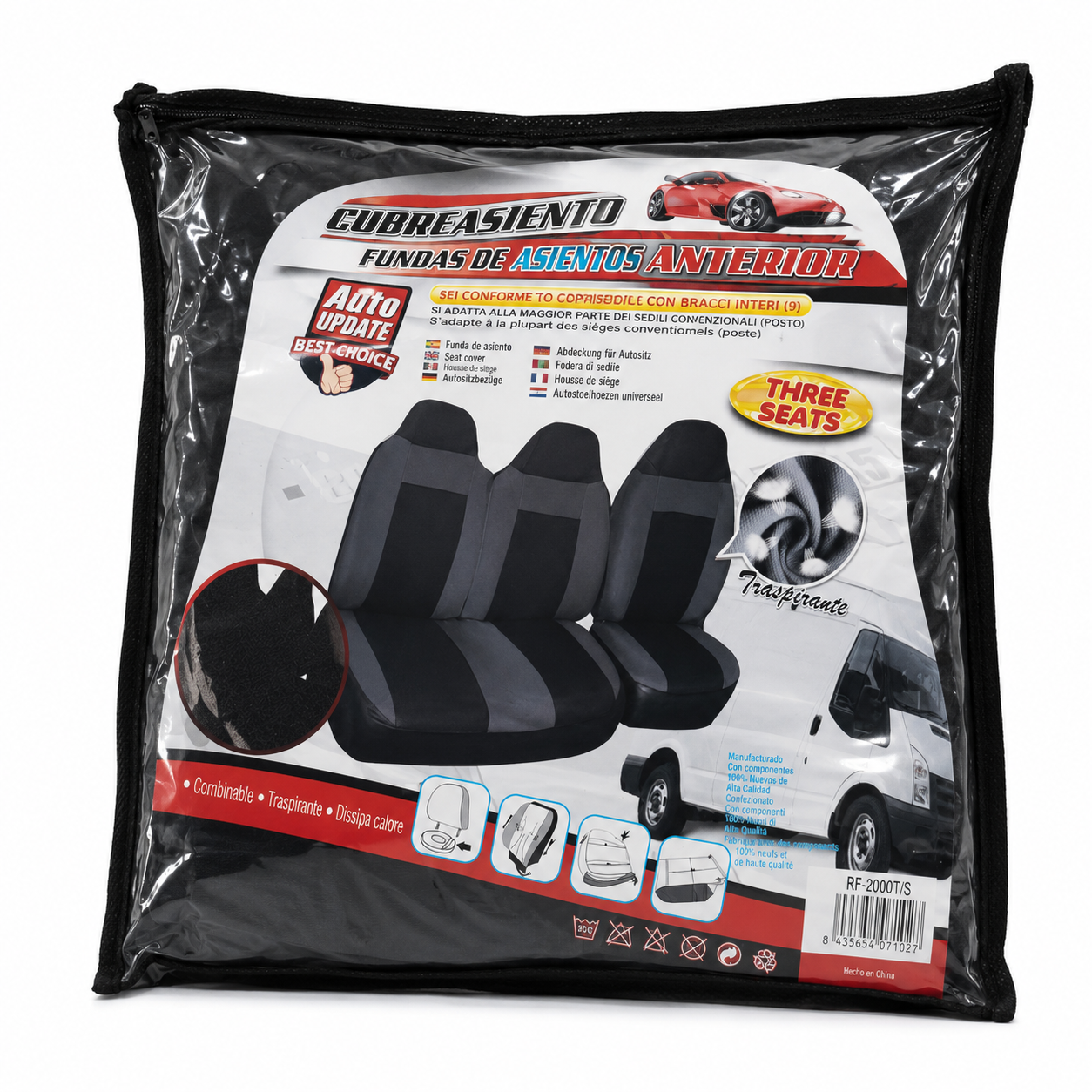 Fundas de Asientos Delanteros para Carro (3 Asientos) – Cubreasientos