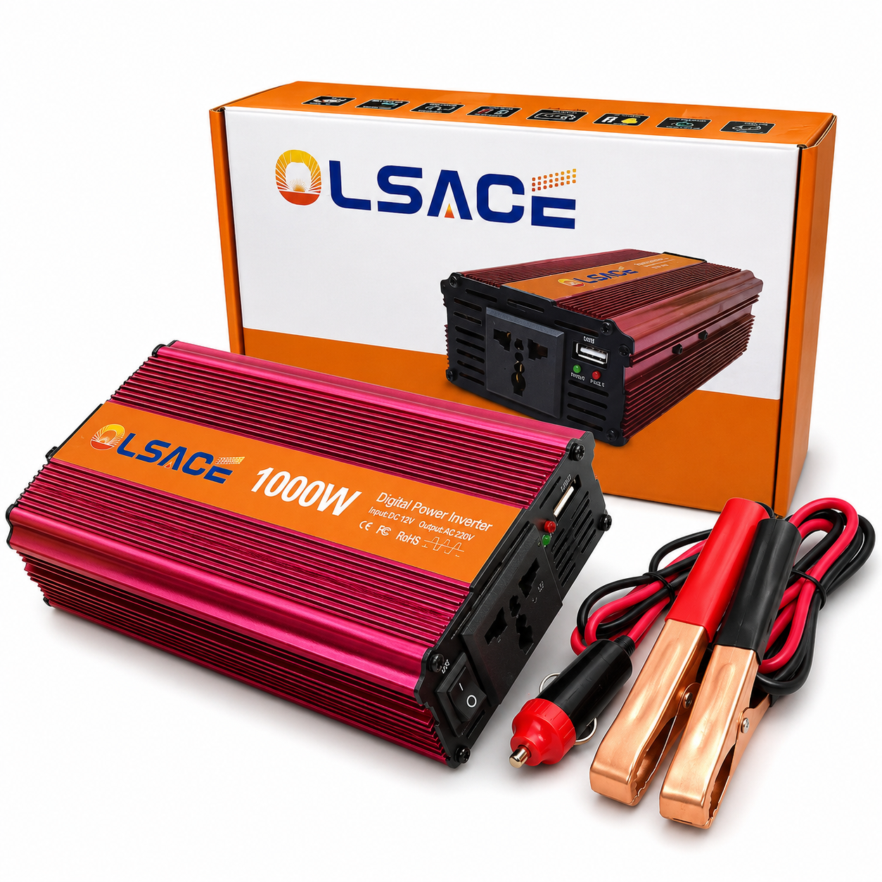 Inversor de Corriente Lsace 1000W Digital – Convertidor / Transformador