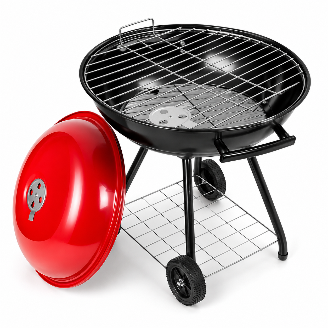 Parrilla Redonda para Carbón con Ruedas – Grill / Asador