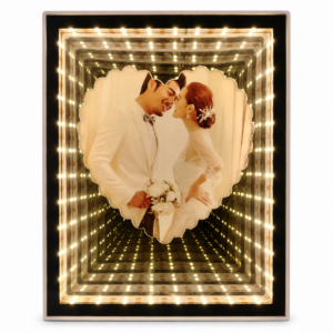 Retratera LED con efecto infinito 3D pequeña