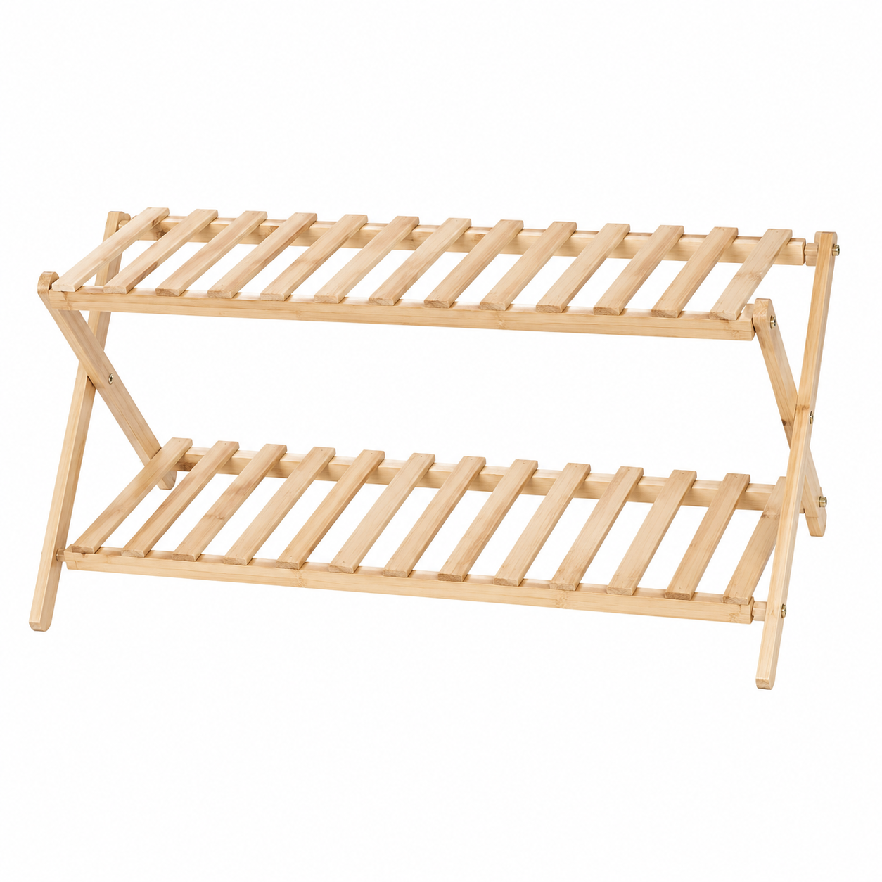 Estante de madera para plantas de 2 niveles