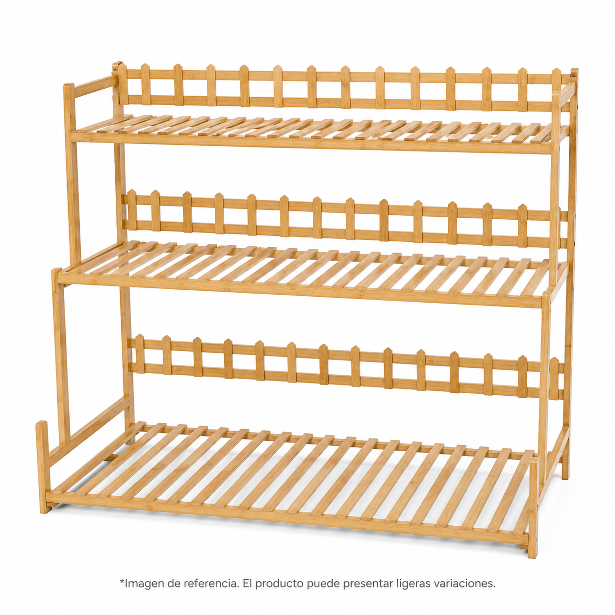 Estante de madera para plantas de 3 niveles