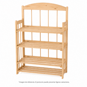 Estante de madera para plantas de 4 niveles