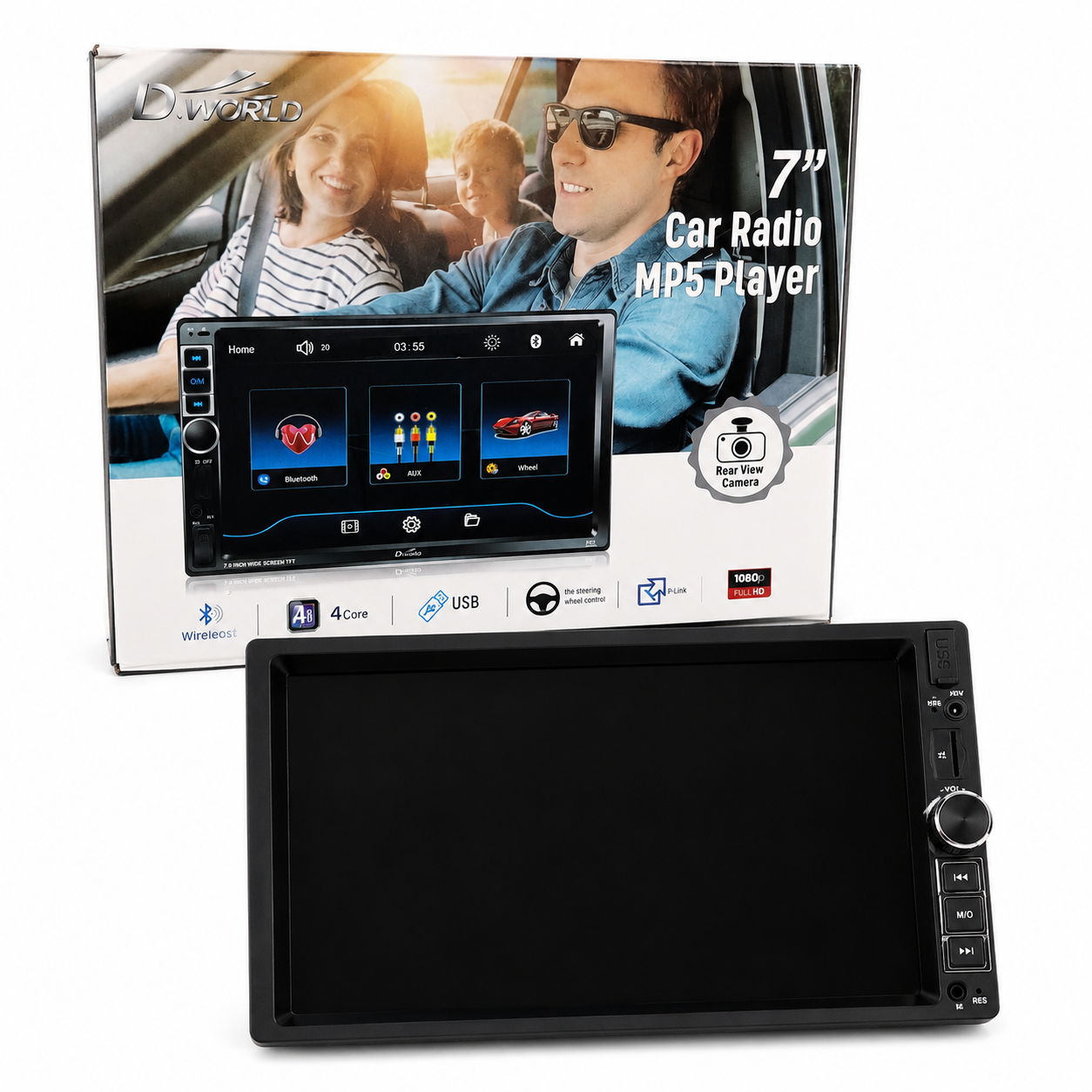 Radio para Automóvil D.World DW-5014 de 7” con Bluetooth