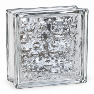 Bloque de Vidrio Decorativo Diseño Burbujas- 190x190x80mm
