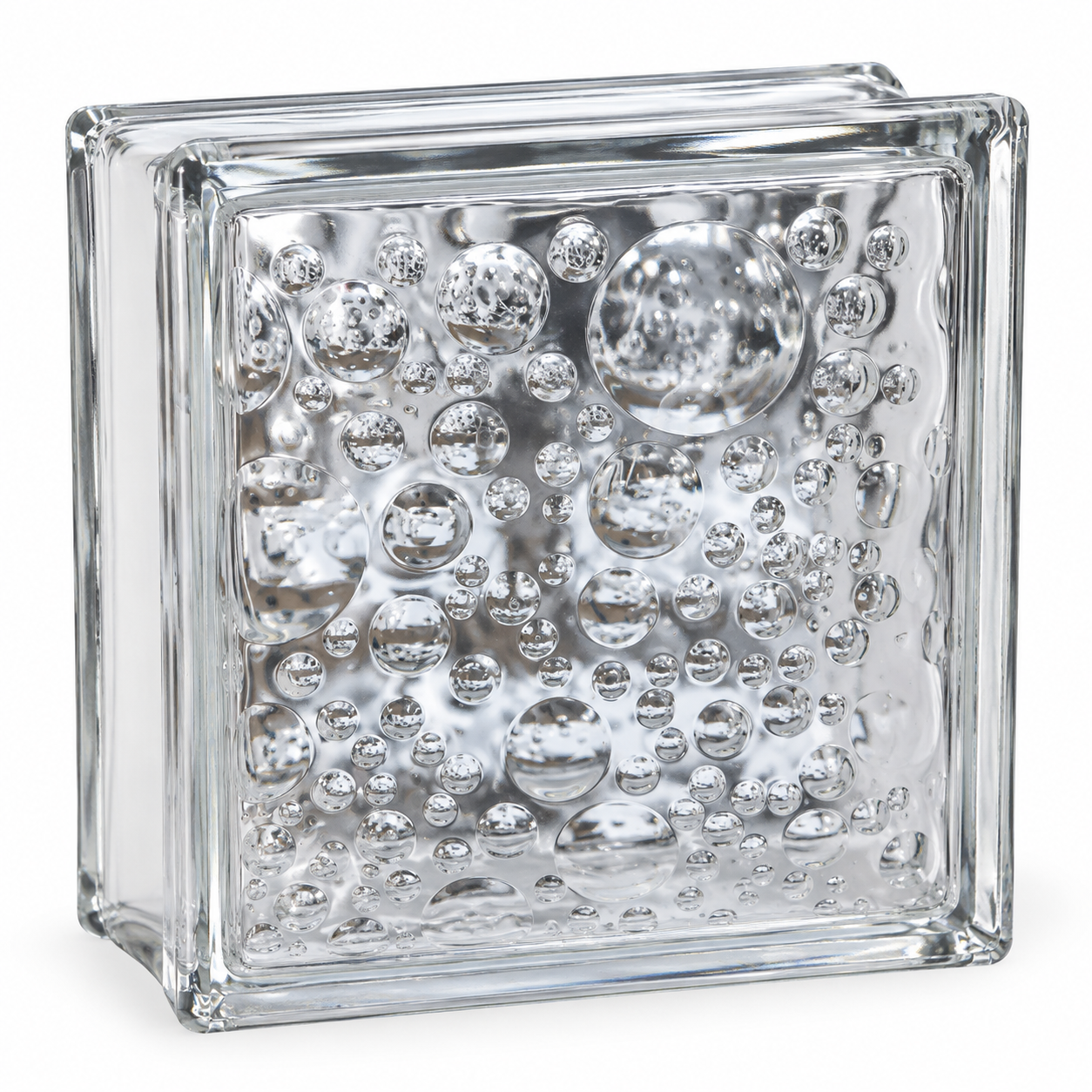 Bloque de Vidrio Decorativo Diseño Burbujas- 190x190x80mm