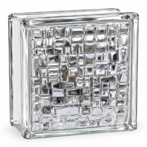 Bloque de Vidrio Decorativo Diseño Mosaico- 190x190x80mm