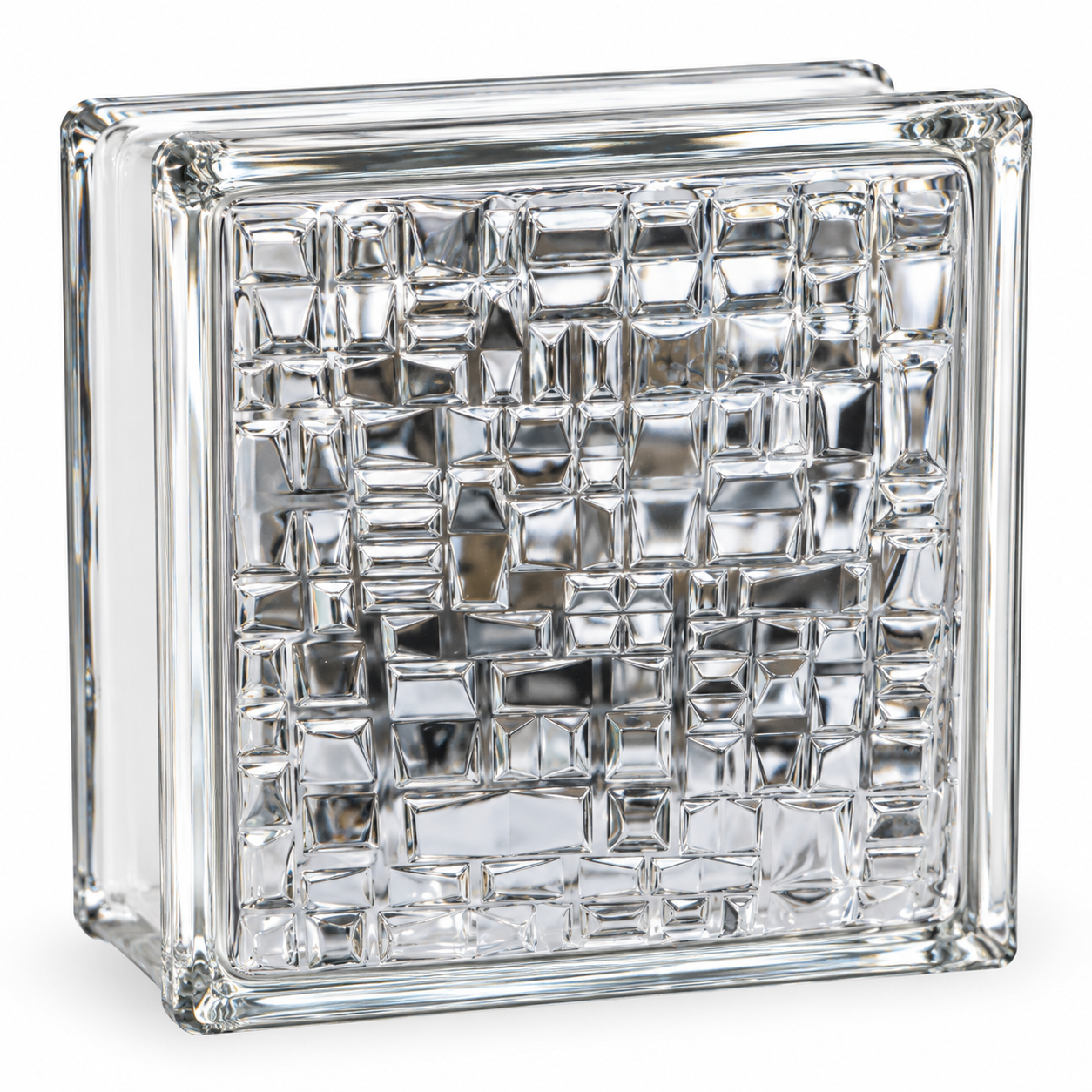 Bloque de Vidrio Decorativo Diseño Mosaico- 190x190x80mm