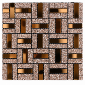 Malla de Mosaico de Vidrio Dorado/Espejo – 30x30cm