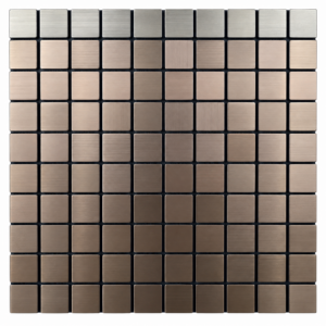 Malla de Mosaico Metálico Cobre/Bronce (cuadros) – 30x30cm