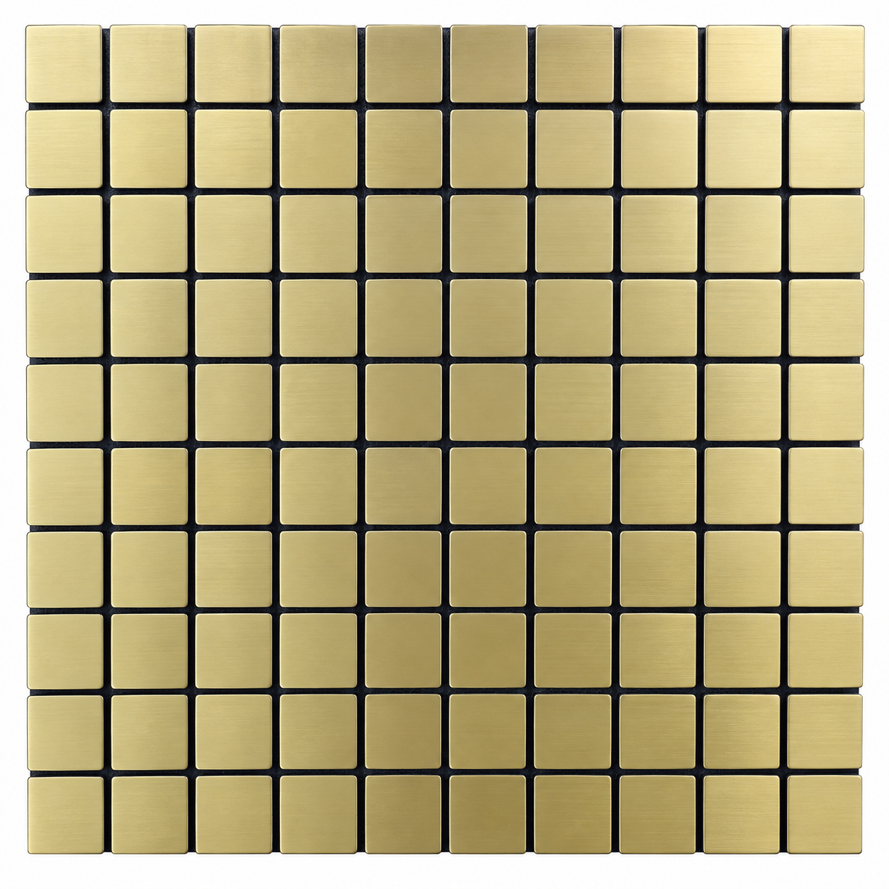 Malla de Mosaico Metálico Dorado Mate (cuadros) – 30x30cm