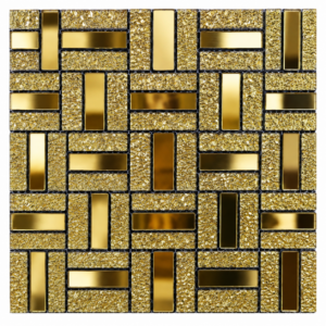 Malla de Mosaico de Vidrio Dorado/Espejo – 30x30cm