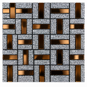 Malla de Mosaico de Vidrio Dorado/Espejo – 30x30cm