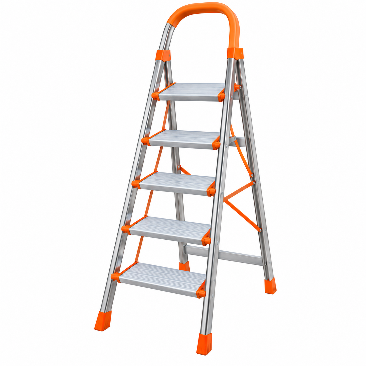 Escalera plegable de aluminio de 6 escalones
