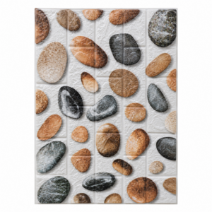Panel decorativo 3D autoadhesivo tipo ladrillo, color verde jaspeado
