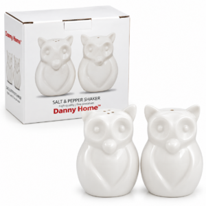 Set de salero y pimentero de porcelana – zorritos