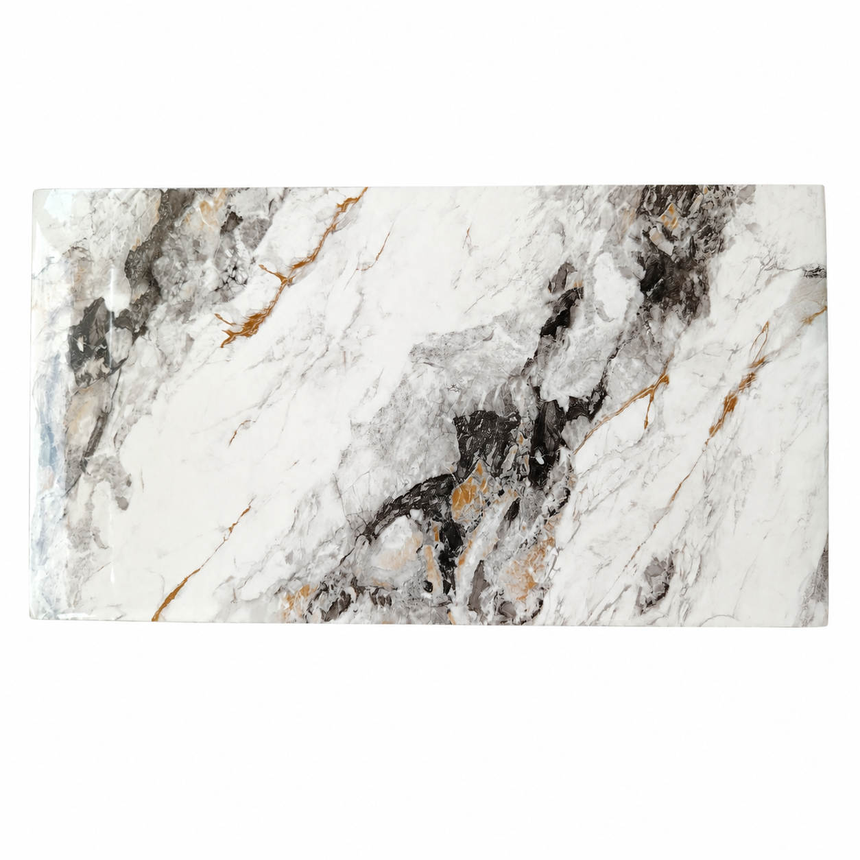 Lámina decorativa autoadhesiva tipo mármol para pared 30 × 60 cm