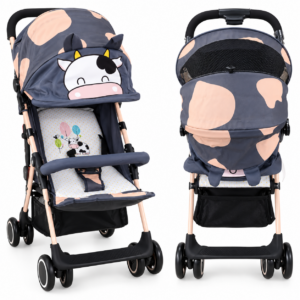 Coche de bebé tipo sombrilla estampado de vaca (paraguas para bebé)