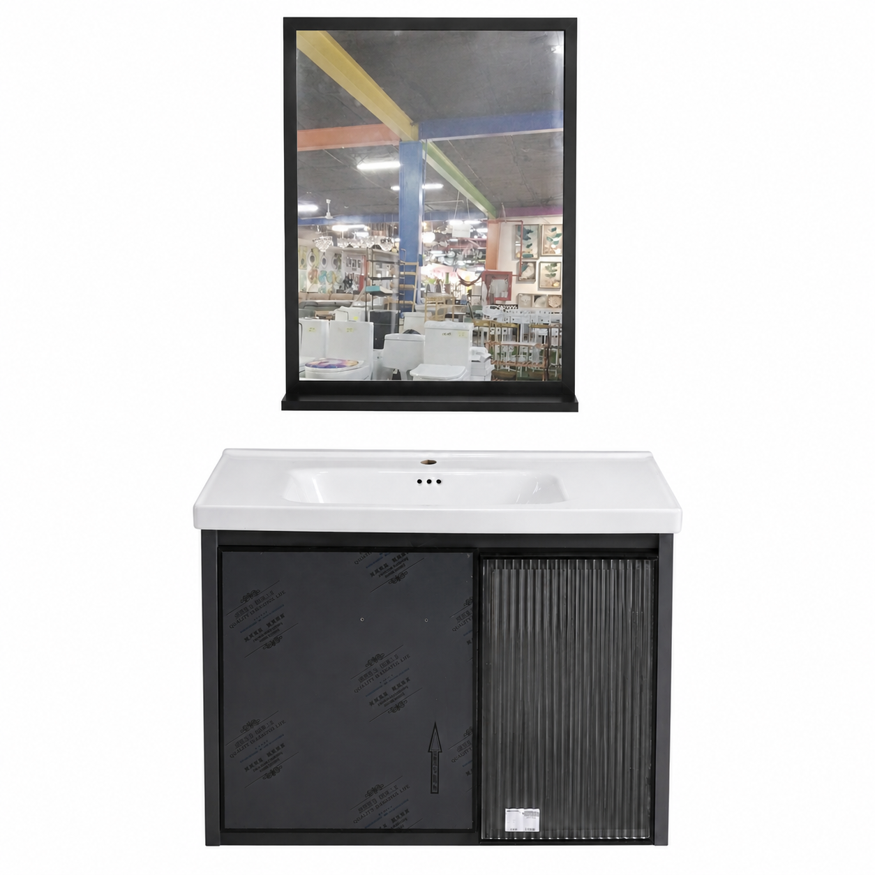 Combo Mueble Lavamanos con Espejo – Juego de Baño / Set de Tocador
