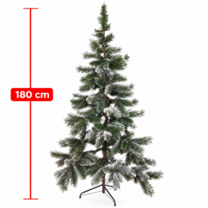 Árbol de Navidad verde con baño de nieve de 180 cm / Pino navideño nevado