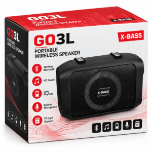 Parlante Bluetooth Portátil X-BASS GO3L con Carga Type-C y Reproductor MP3