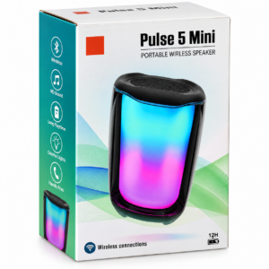 Parlante Bluetooth Portátil Pulse 5 Mini con Luz RGB