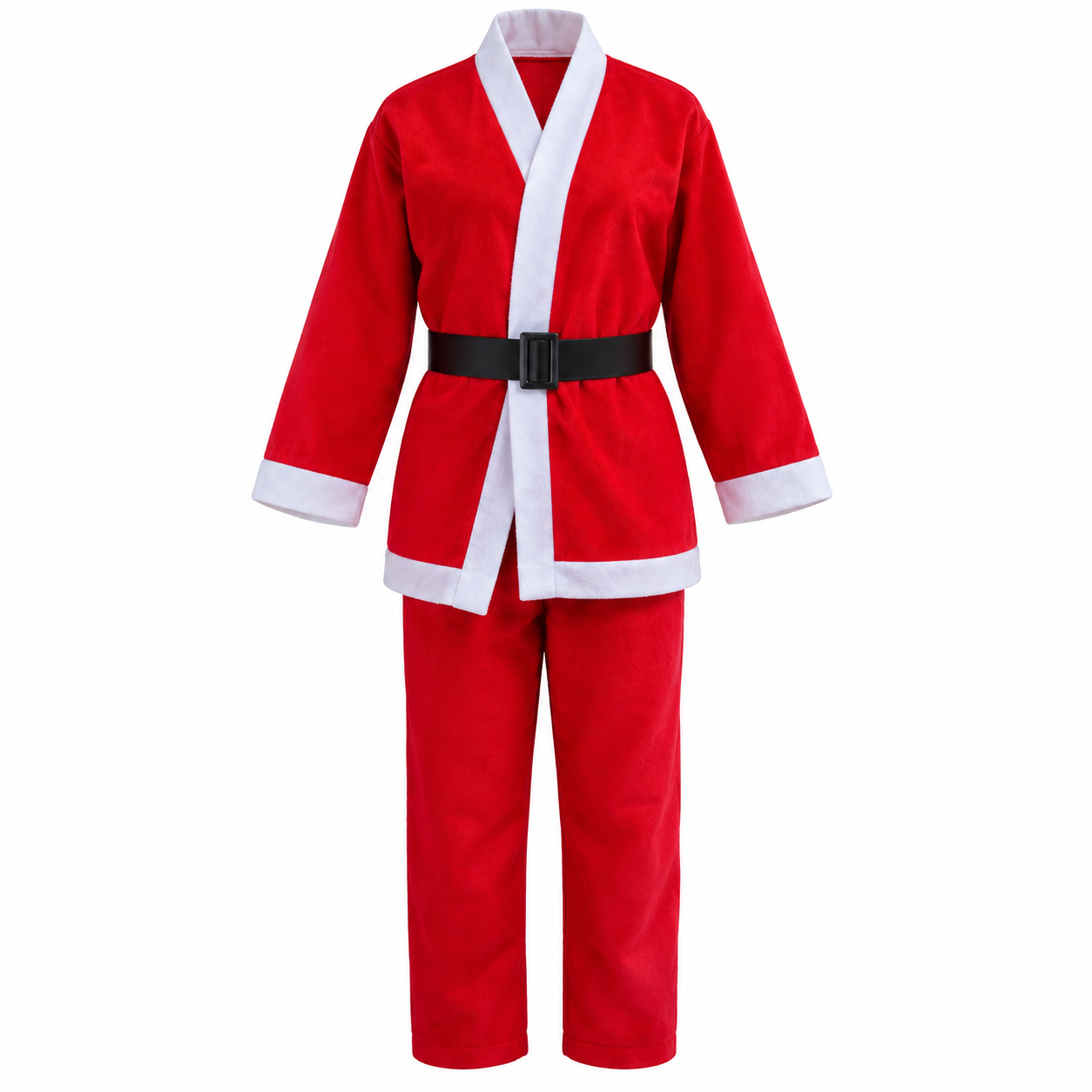 Conjunto navideño con pantalón / Disfraz de Santa Claus o Papá Noel U/Talla