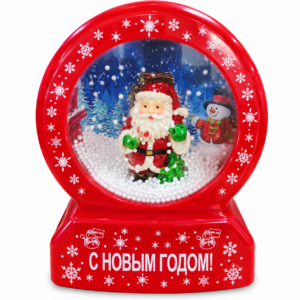 Globo de Nieve Navideño Redondo Santa Claus / Papá Noel Musical con Efecto de Nevada – Adorno Decorativo de Navidad