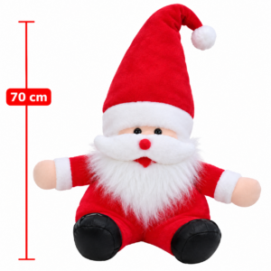 Muñeco Navideño Santa Claus / Papá Noel de Peluche con Gorro Largo – 70 cm